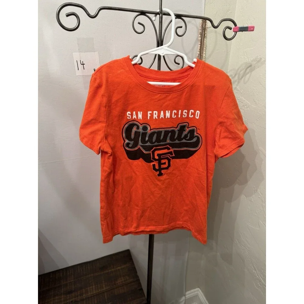 San Francisco Giants Youth Large 10/12 Orange T-Shirt MLB Genuine Merchandise